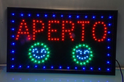 Enseigne lumineuse ouvert avec - enseigne,