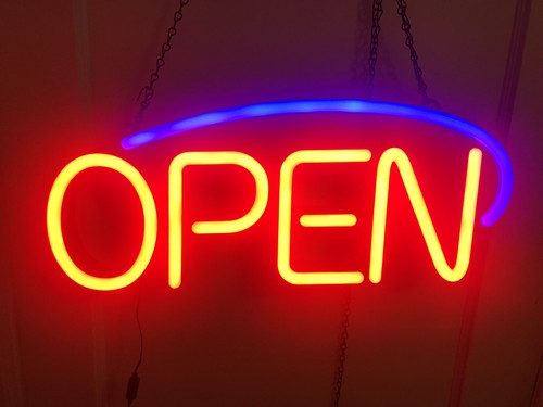 Professional led open sign - open,